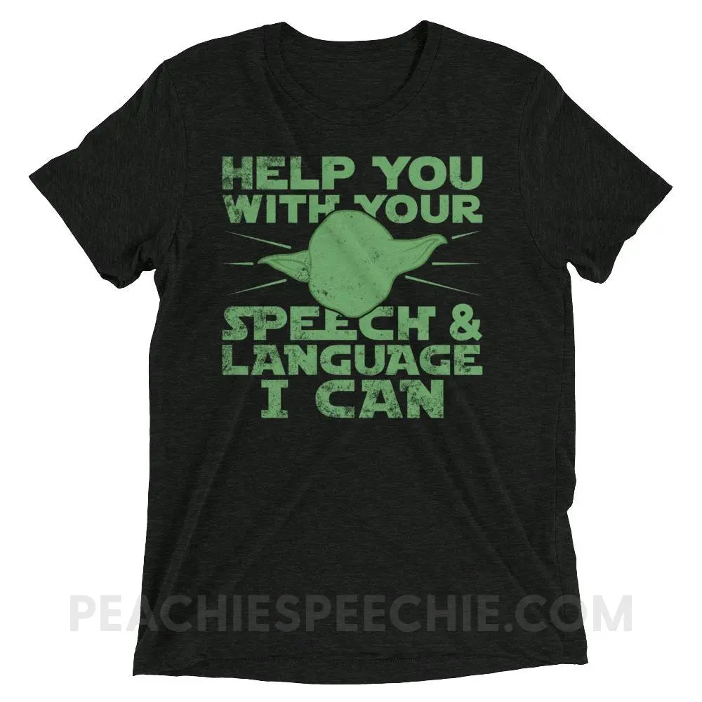 Help You I Can Tri - Blend Tee - Charcoal - Black Triblend / XS - T - Shirts & Tops peachiespeechie.com