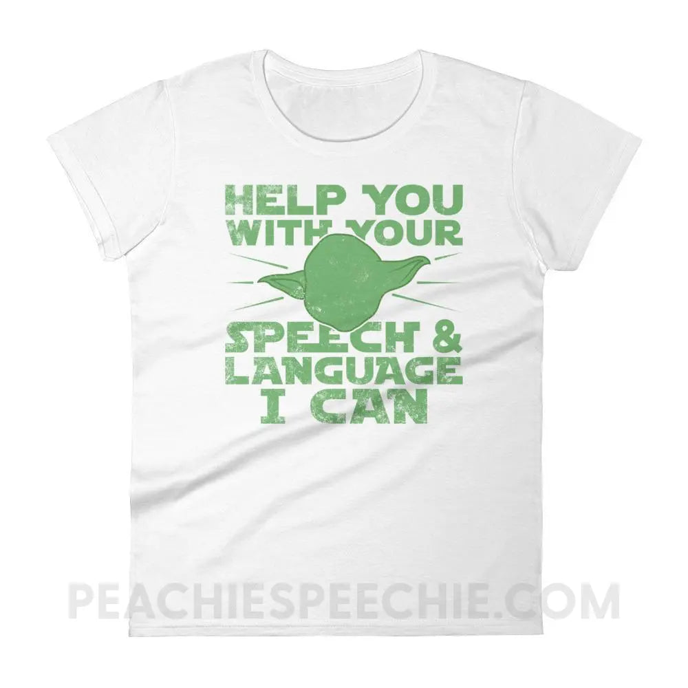 Help You I Can Women’s Trendy Tee - White / S - T-Shirts & Tops peachiespeechie.com