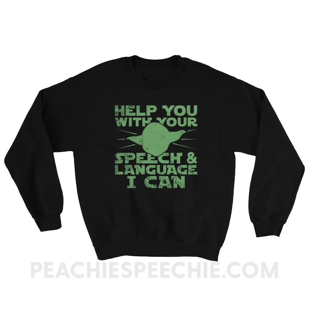 Help You I Can Classic Sweatshirt - Black / S Hoodies & Sweatshirts peachiespeechie.com