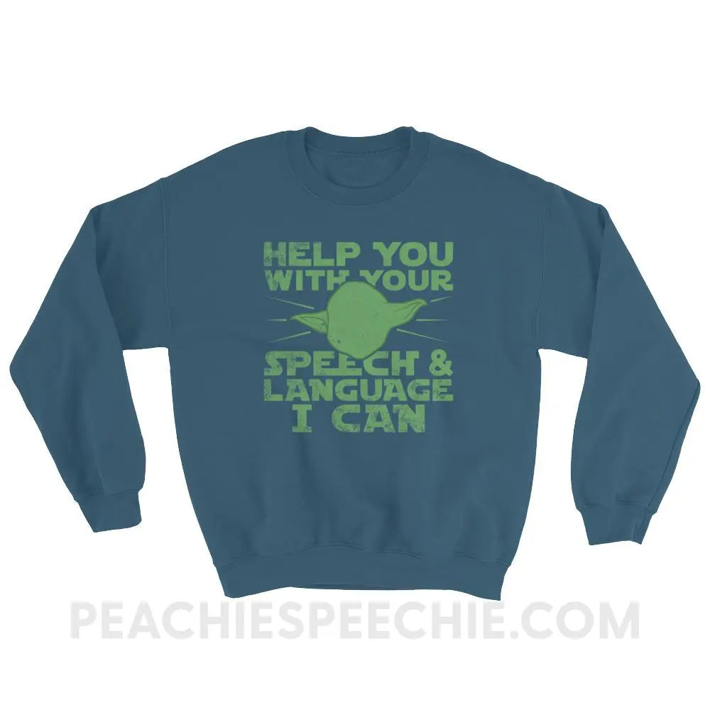 Help You I Can Classic Sweatshirt - Indigo Blue / S - Hoodies & Sweatshirts peachiespeechie.com