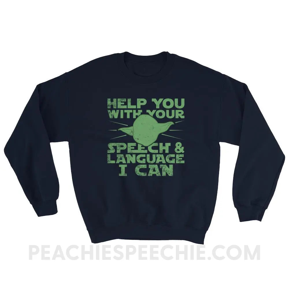 Help You I Can Classic Sweatshirt - Navy / S Hoodies & Sweatshirts peachiespeechie.com