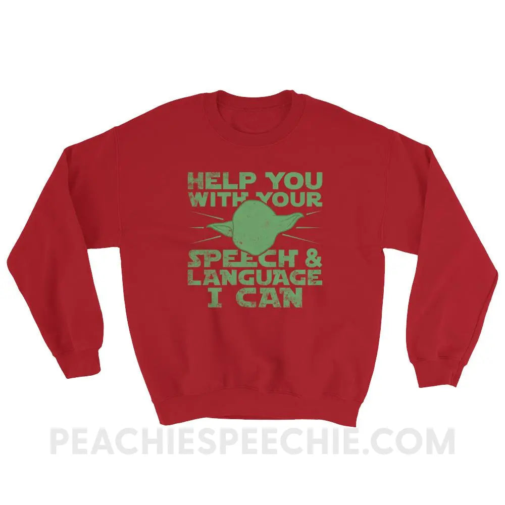 Help You I Can Classic Sweatshirt - Red / S Hoodies & Sweatshirts peachiespeechie.com