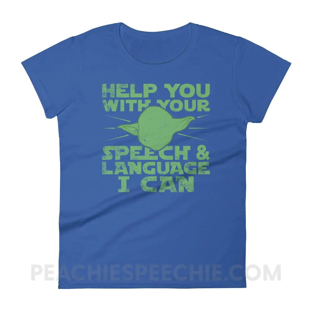 Help You I Can Women’s Trendy Tee - Royal Blue / S T-Shirts & Tops peachiespeechie.com