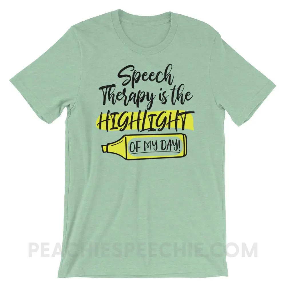 Highlight Of My Day Premium Soft Tee - Heather Prism Mint / XS - T-Shirts & Tops peachiespeechie.com