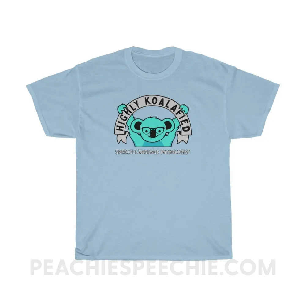 Highly Koalafied SLP Basic Tee - Light Blue / S - T-Shirts & Tops peachiespeechie.com