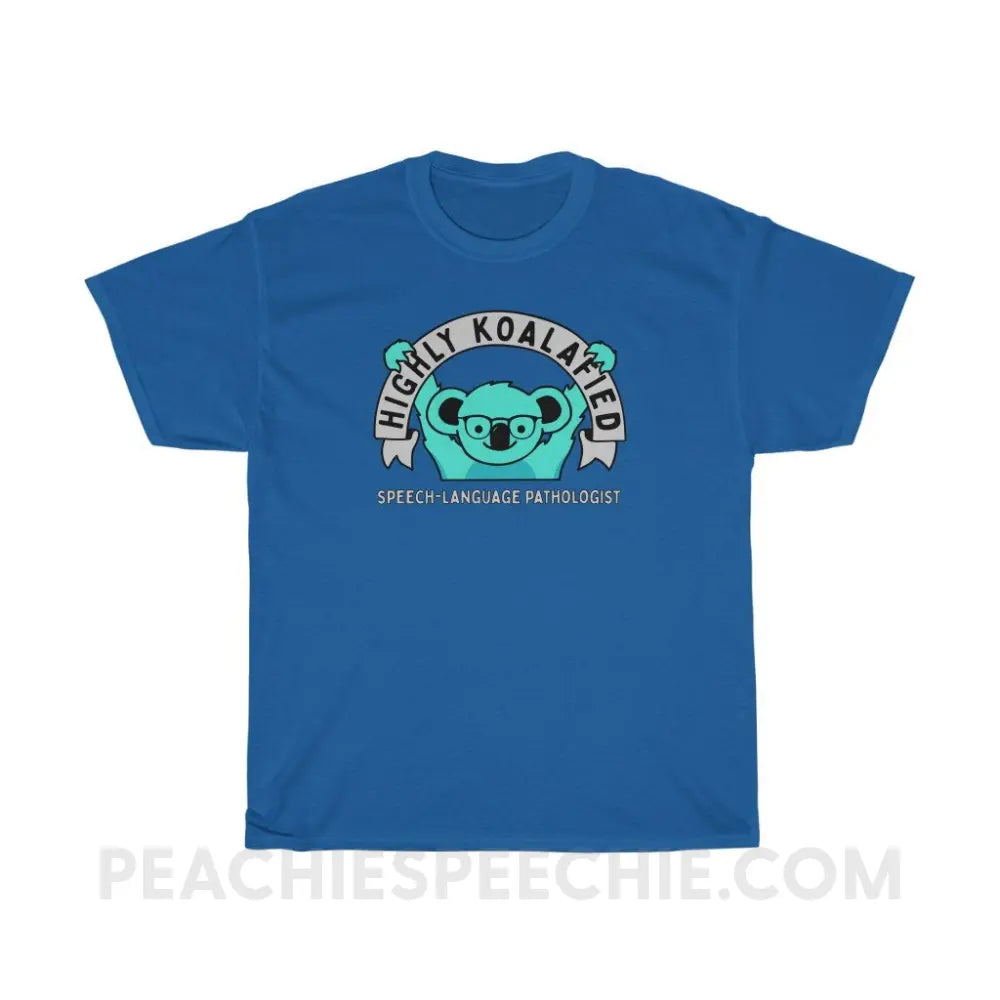 Highly Koalafied SLP Basic Tee - Royal / S - T-Shirts & Tops peachiespeechie.com