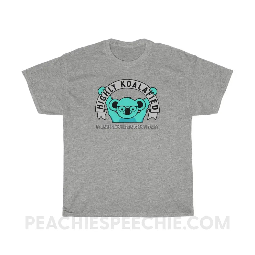 Highly Koalafied SLP Basic Tee - Sport Grey / S - T-Shirts & Tops peachiespeechie.com