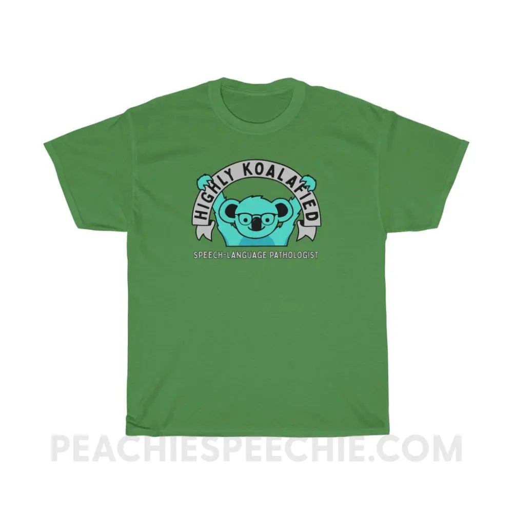 Highly Koalafied SLP Basic Tee - Turf Green / S - T-Shirts & Tops peachiespeechie.com