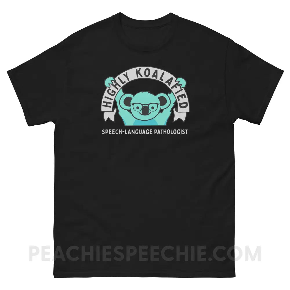 Highly Koalafied SLP Basic Tee - Black / S - T-Shirts & Tops peachiespeechie.com