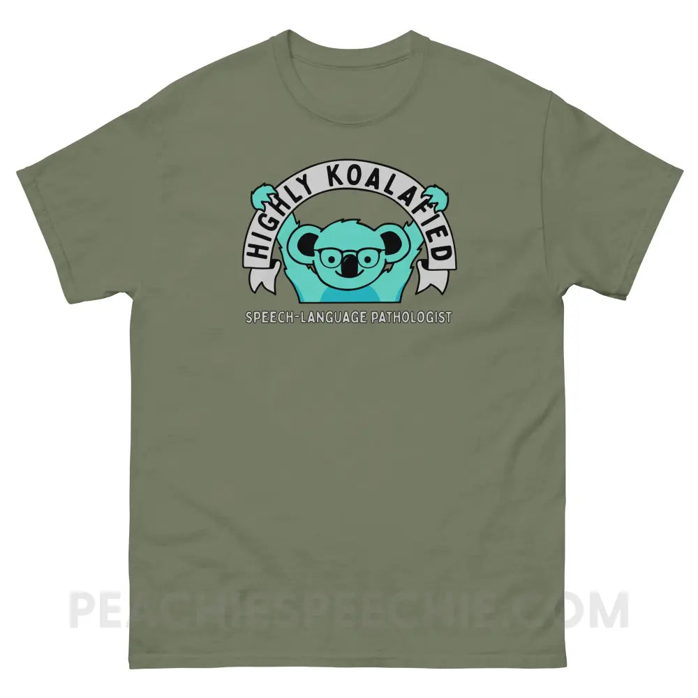 Highly Koalafied SLP Basic Tee - Military Green / S - T-Shirts & Tops peachiespeechie.com