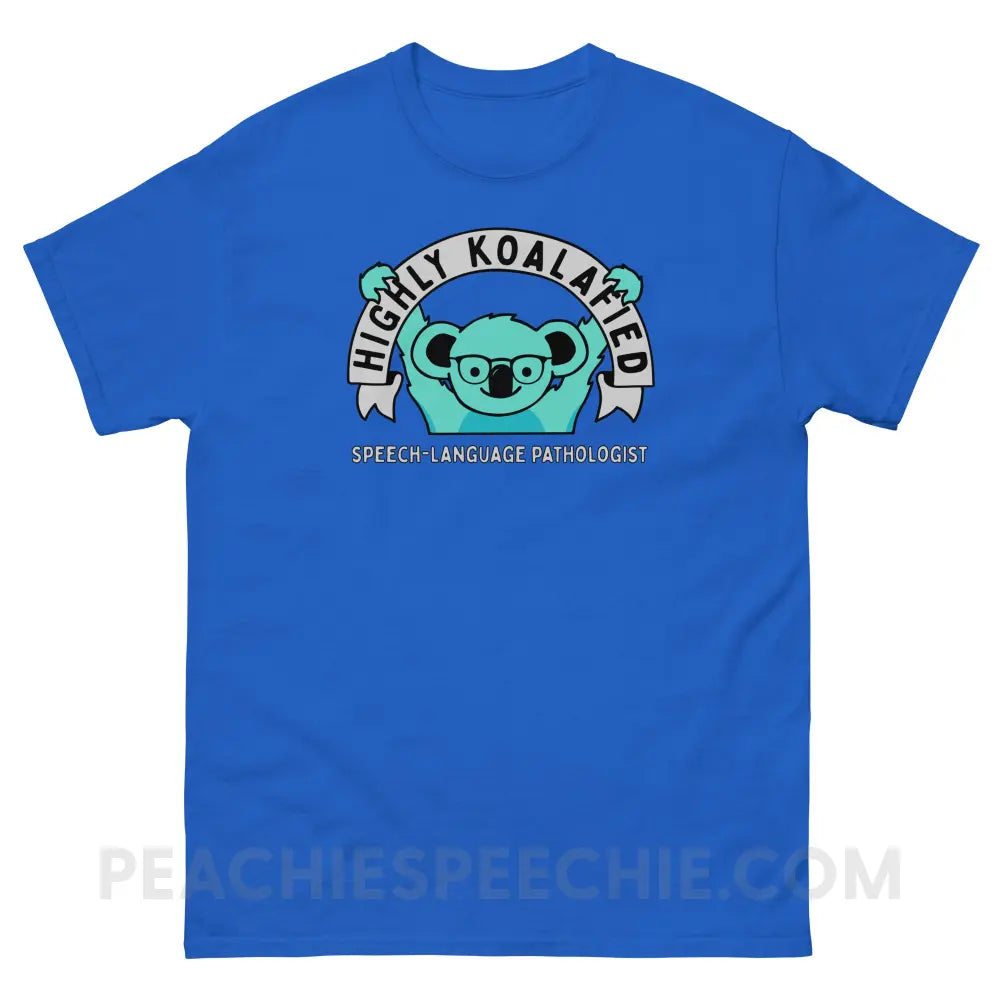 Highly Koalafied SLP Basic Tee - Royal / S - T-Shirts & Tops peachiespeechie.com