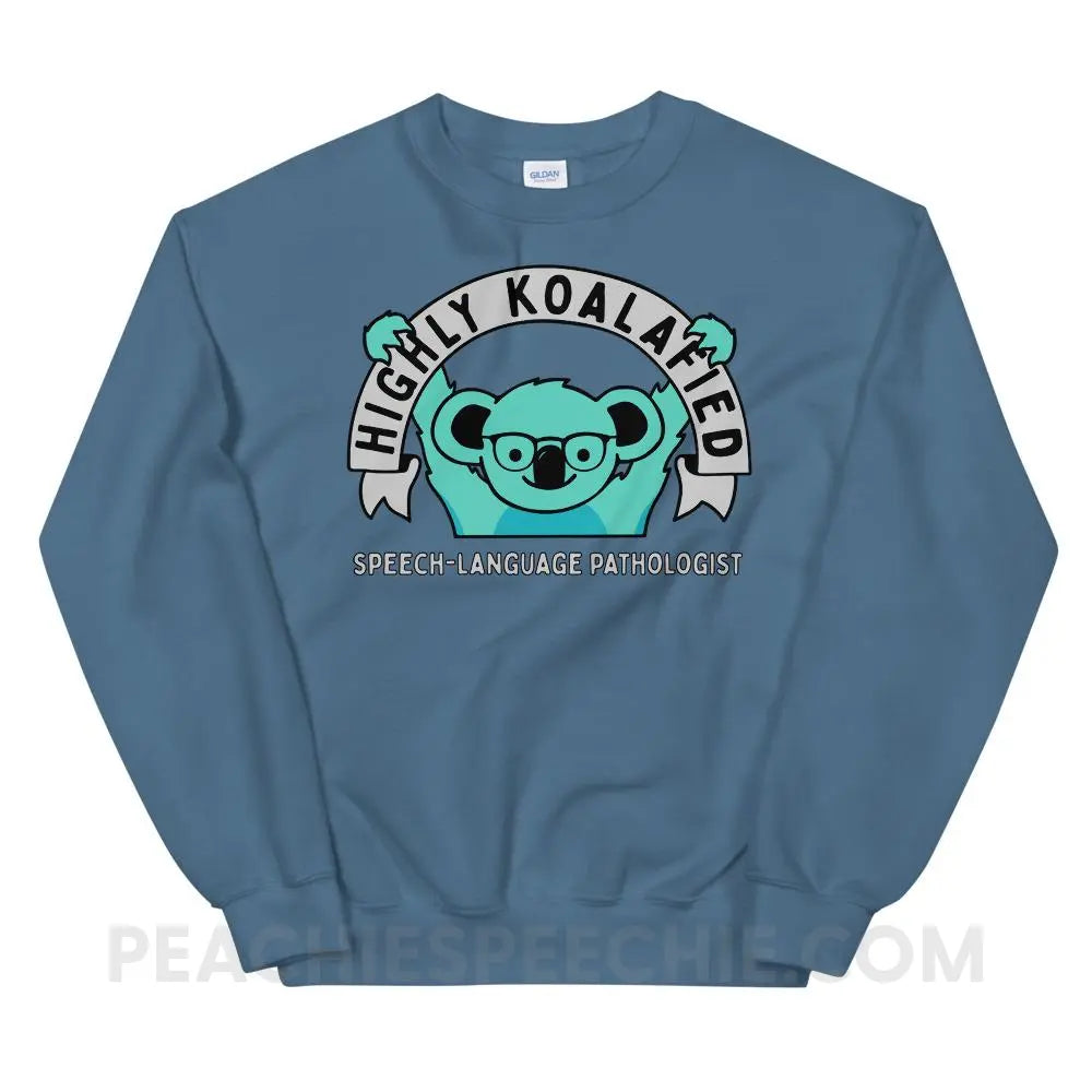 Highly Koalafied SLP Classic Sweatshirt - Indigo Blue / S Hoodies & Sweatshirts peachiespeechie.com