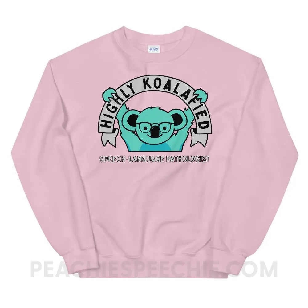 Highly Koalafied SLP Classic Sweatshirt - Light Pink / S Hoodies & Sweatshirts peachiespeechie.com