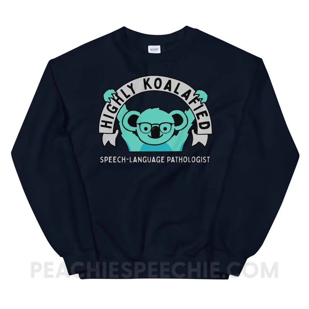 Highly Koalafied SLP Classic Sweatshirt - Navy / S Hoodies & Sweatshirts peachiespeechie.com