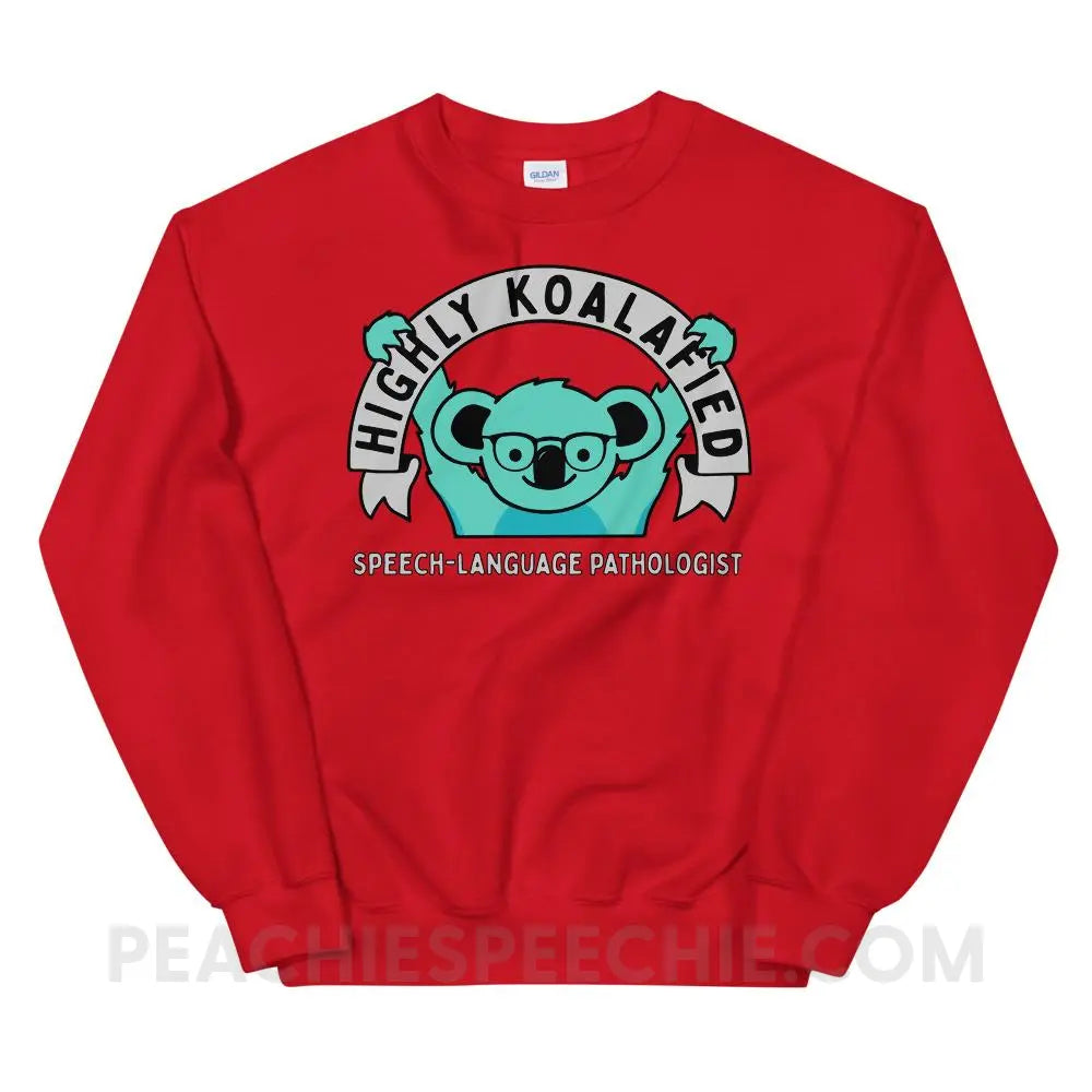 Highly Koalafied SLP Classic Sweatshirt - Red / S Hoodies & Sweatshirts peachiespeechie.com