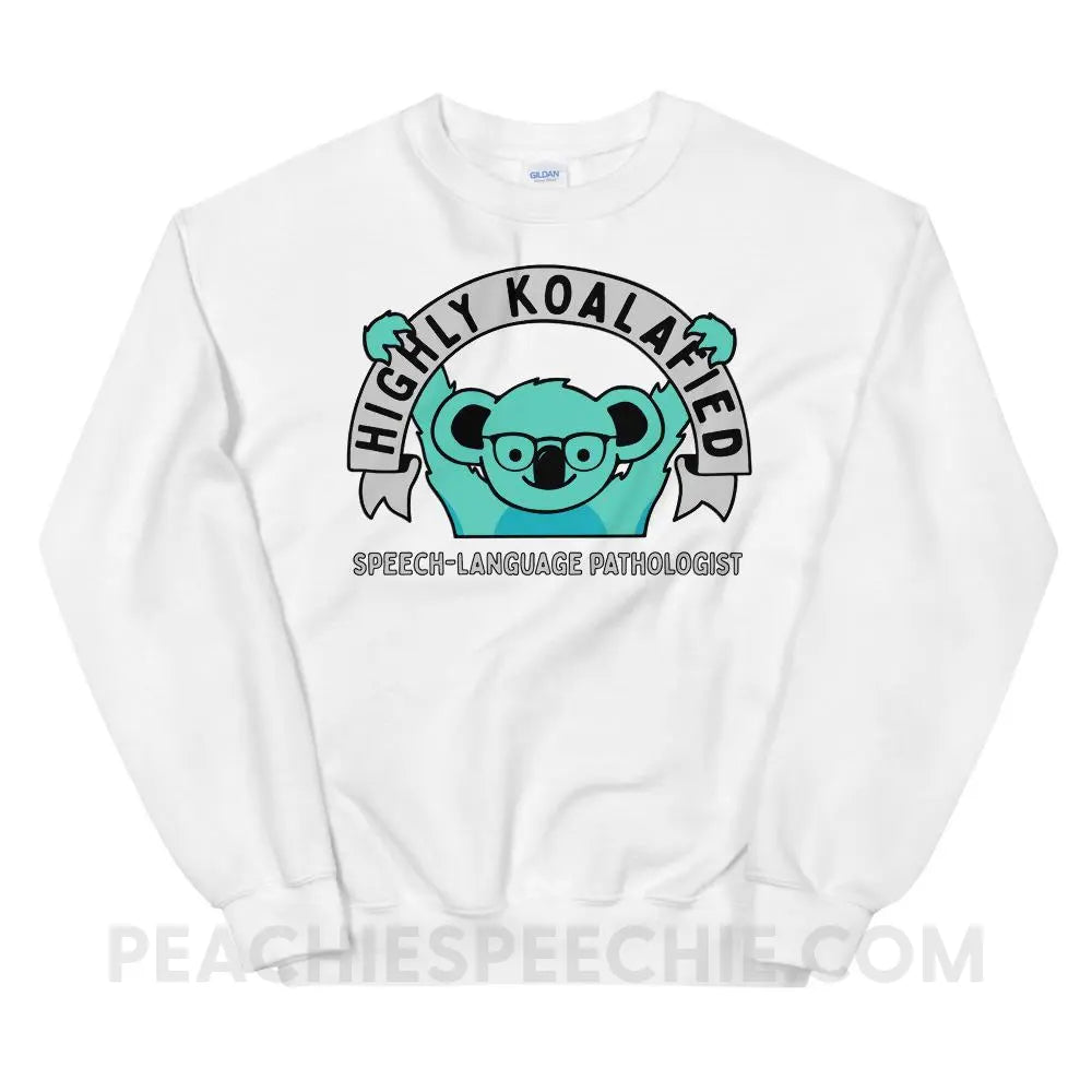 Highly Koalafied SLP Classic Sweatshirt - White / S Hoodies & Sweatshirts peachiespeechie.com