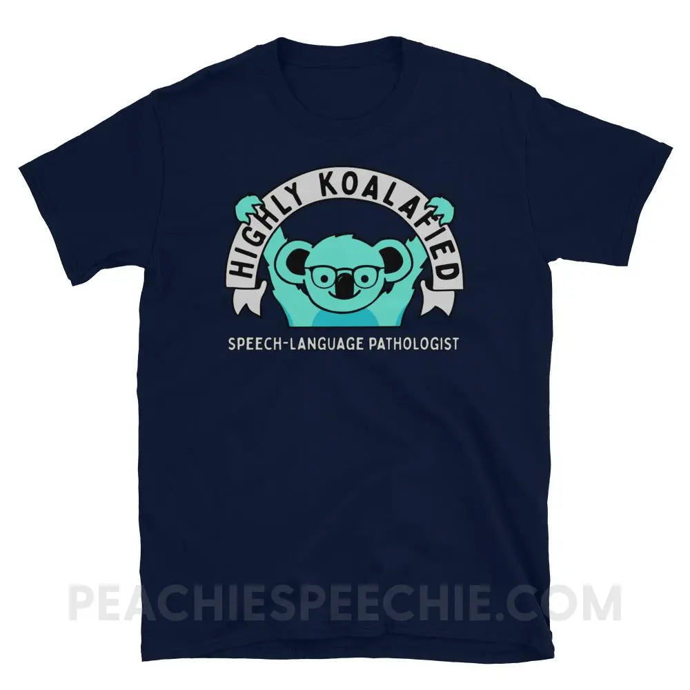 Highly Koalafied SLP Classic Tee - Navy / S T - Shirts & Tops peachiespeechie.com