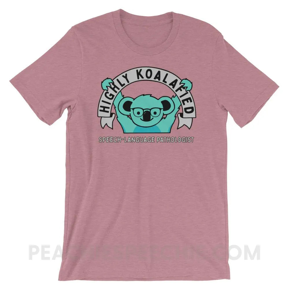 Highly Koalafied SLP Premium Soft Tee - Heather Orchid / S T - Shirts & Tops peachiespeechie.com