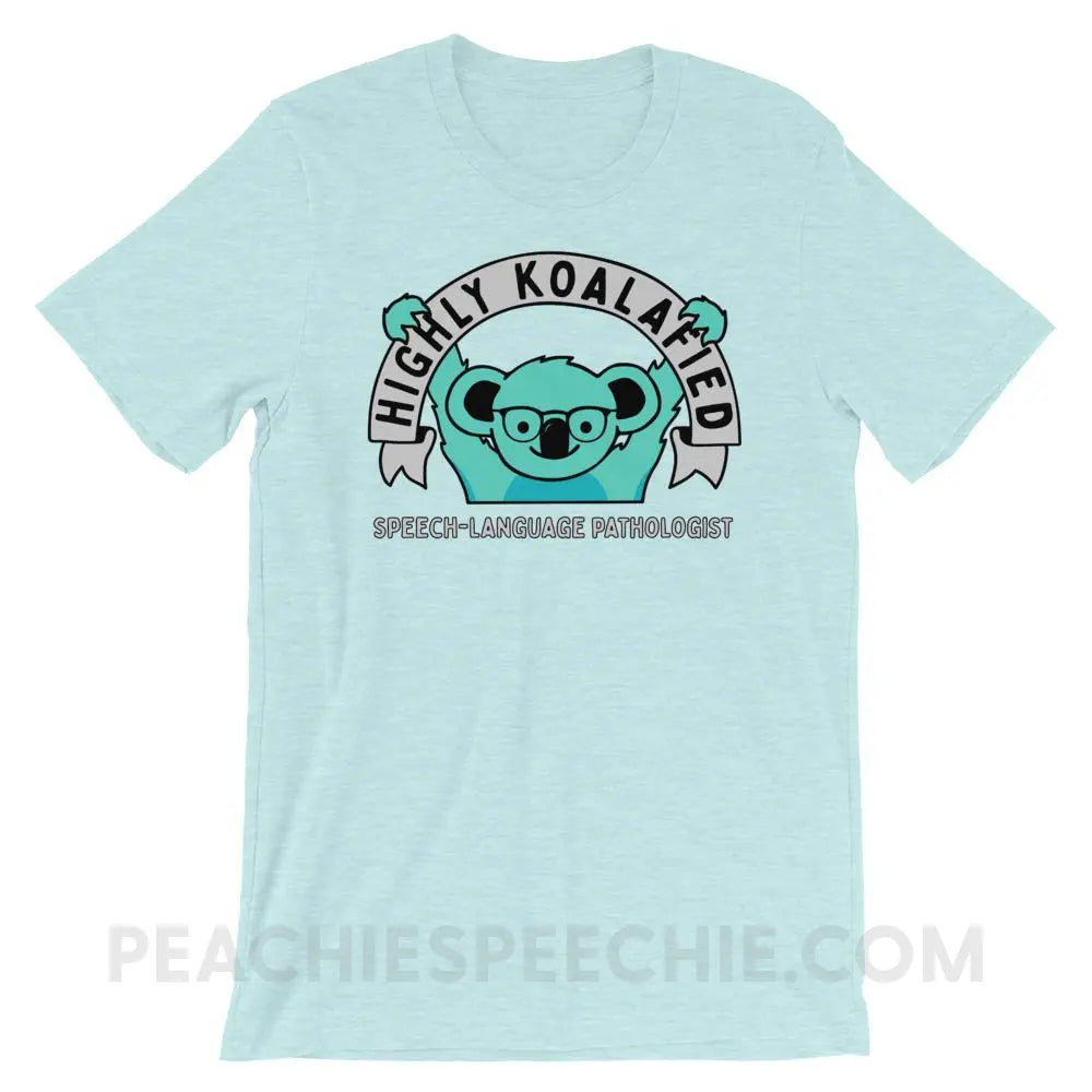 Highly Koalafied SLP Premium Soft Tee - Heather Prism Ice Blue / XS T - Shirts & Tops peachiespeechie.com
