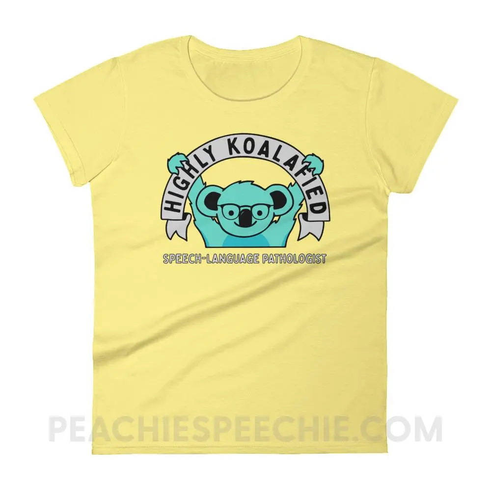 Highly Koalafied SLP Women’s Trendy Tee - T-Shirts & Tops peachiespeechie.com