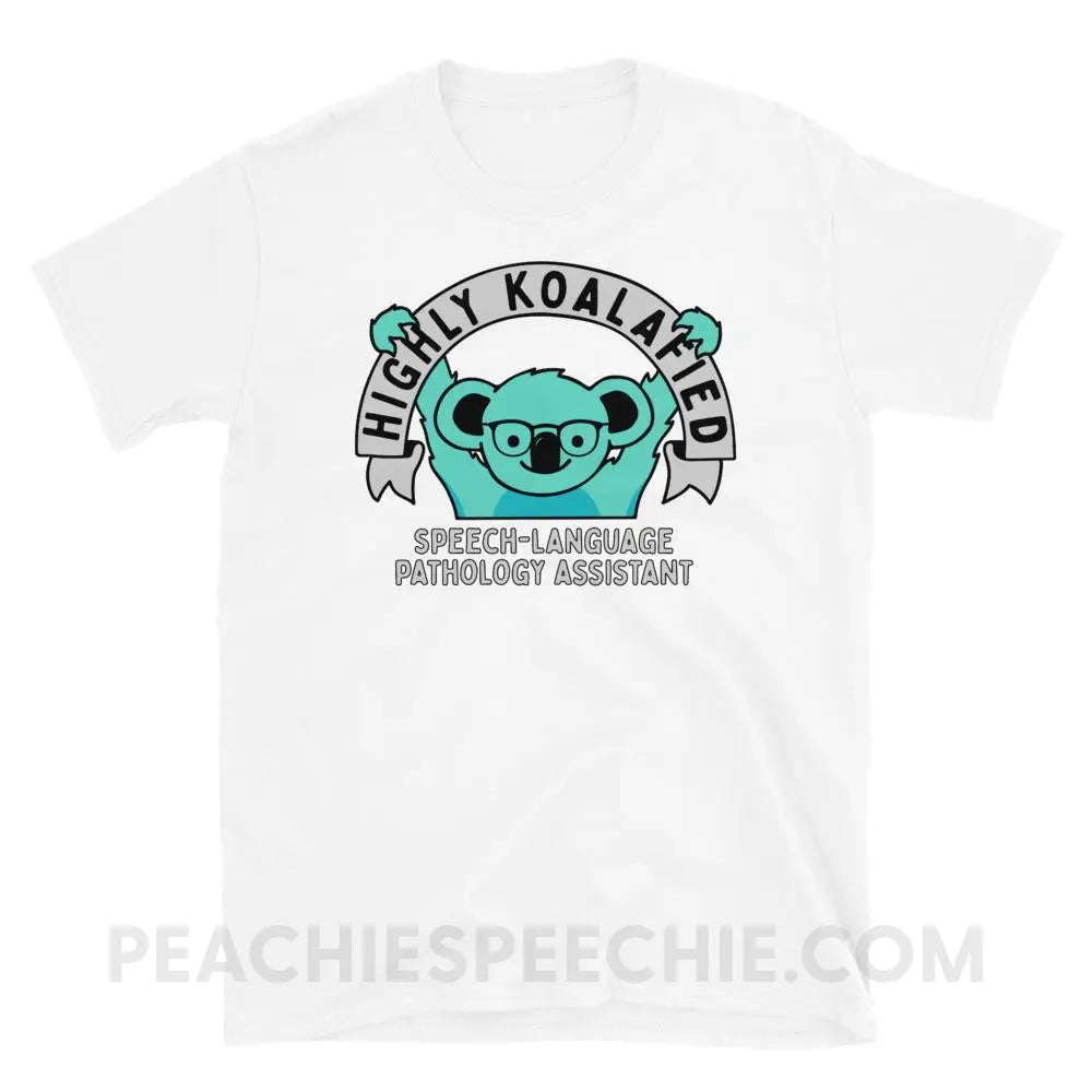 Highly Koalafied SLPA Classic Tee - White / S - T-Shirts & Tops peachiespeechie.com