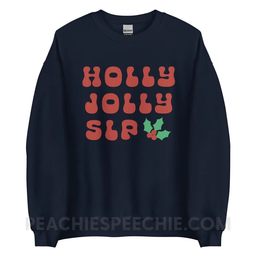 Holly Jolly SLP Classic Sweatshirt - Navy / S - peachiespeechie.com