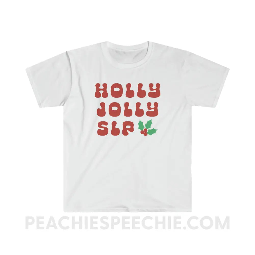 Holly Jolly SLP Classic Tee - White / S - T-Shirt peachiespeechie.com