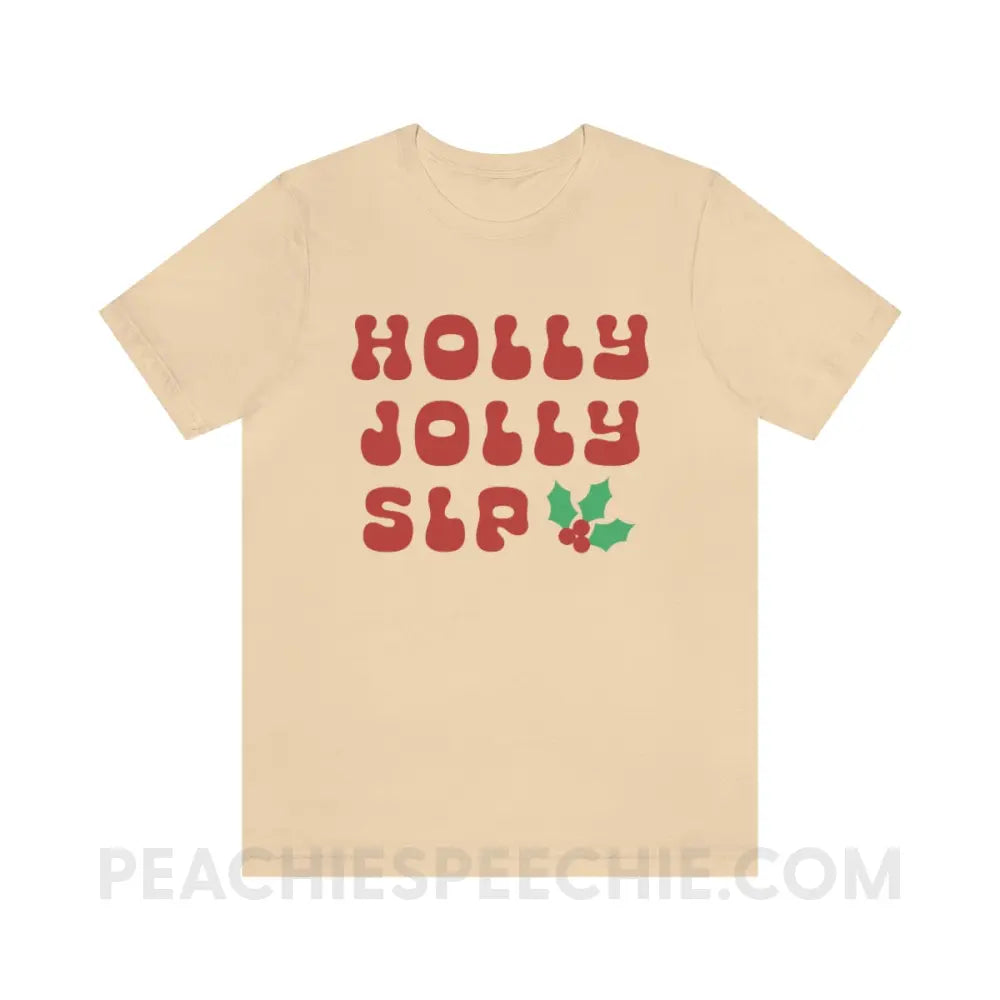 Holly Jolly SLP Premium Soft Tee - Cream / S - T-Shirt peachiespeechie.com