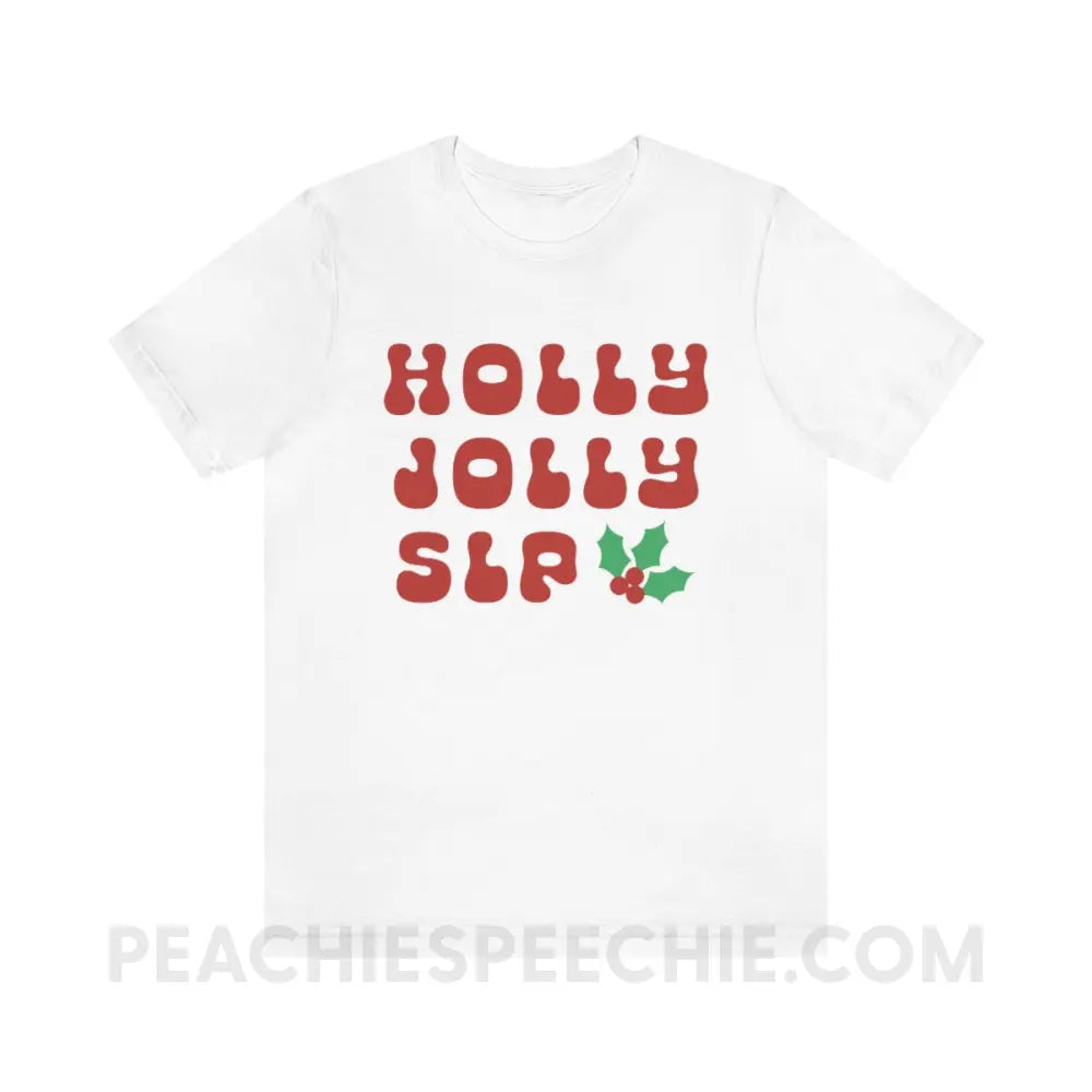 Holly Jolly SLP Premium Soft Tee - White / S - T-Shirt peachiespeechie.com