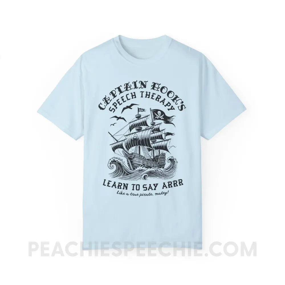 Hook’s Speech Therapy Comfort Colors Tee - Chambray / S - T-Shirt peachiespeechie.com