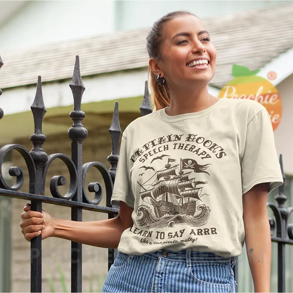 Hook’s Speech Therapy Comfort Colors Tee - Ivory / S - T-Shirt peachiespeechie.com