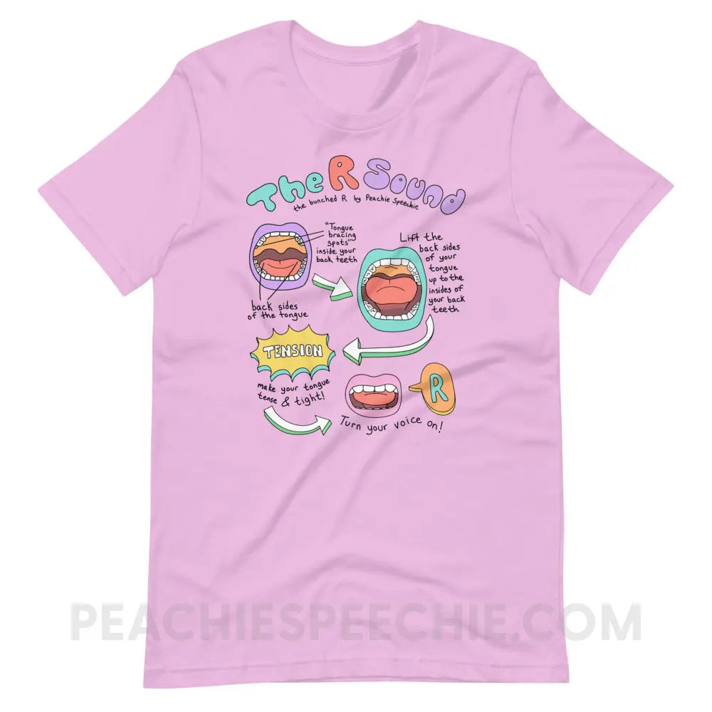 How To Say The Bunched R Sound Premium Soft Tee - Lilac / S - peachiespeechie.com