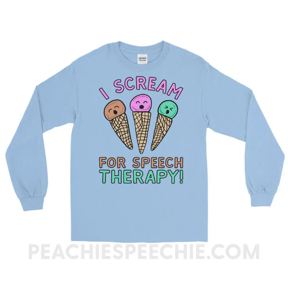 I Scream for Speech Long Sleeve Tee - T-Shirts & Tops peachiespeechie.com