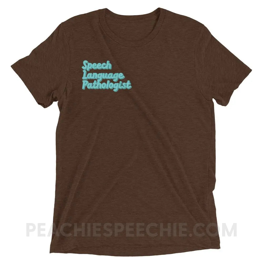 Ice Blue SLP Tri-Blend Tee - Brown Triblend / XS - peachiespeechie.com