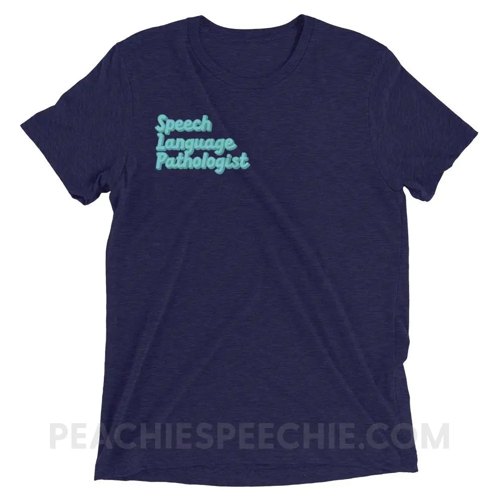 Ice Blue SLP Tri-Blend Tee - Navy Triblend / XS - peachiespeechie.com