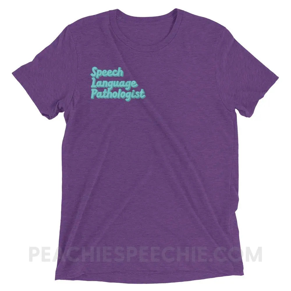 Ice Blue SLP Tri-Blend Tee - Purple Triblend / XS - peachiespeechie.com