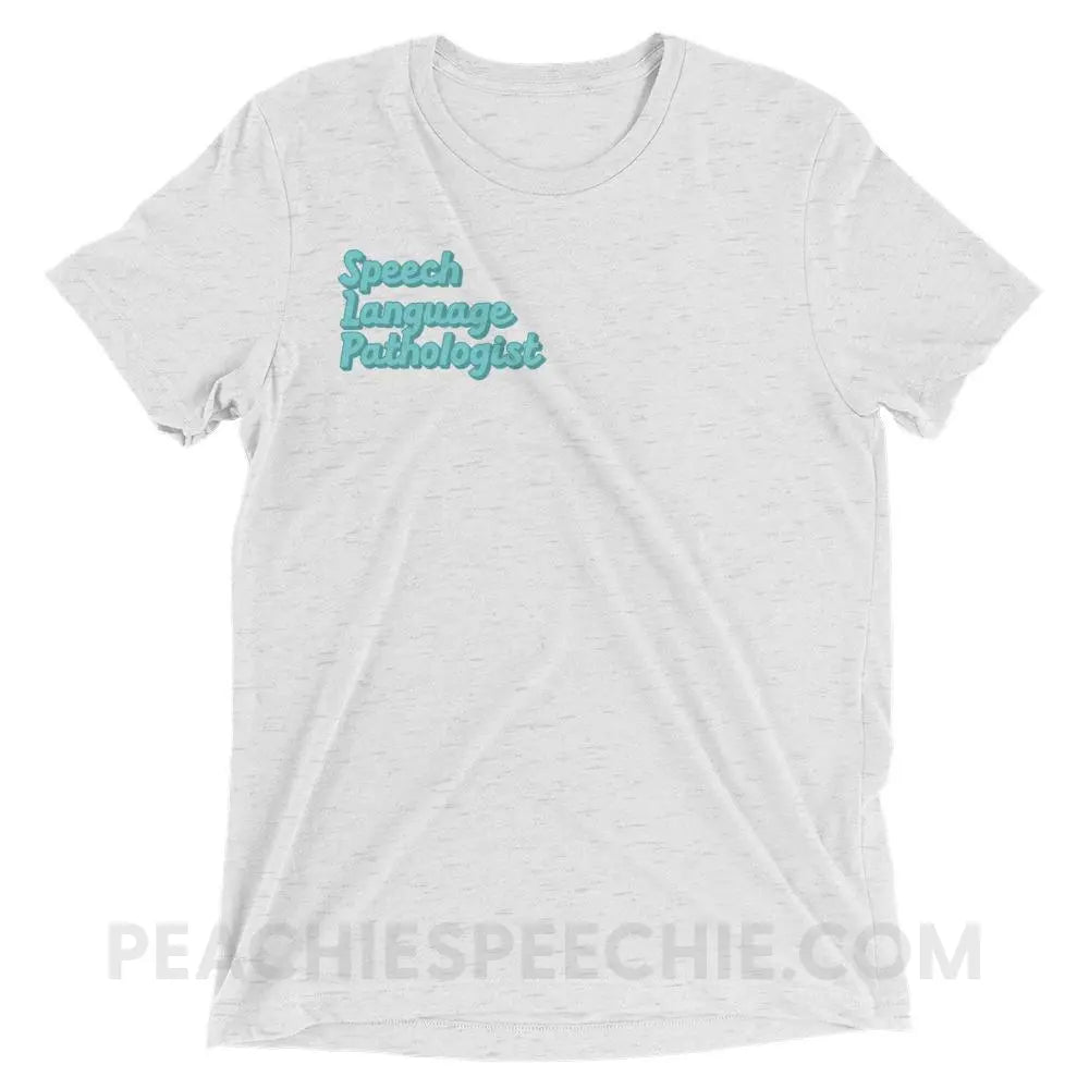 Ice Blue SLP Tri-Blend Tee - White Fleck Triblend / XS - peachiespeechie.com