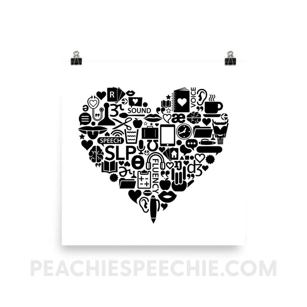 Icon Heart Poster - 10×10 Posters peachiespeechie.com