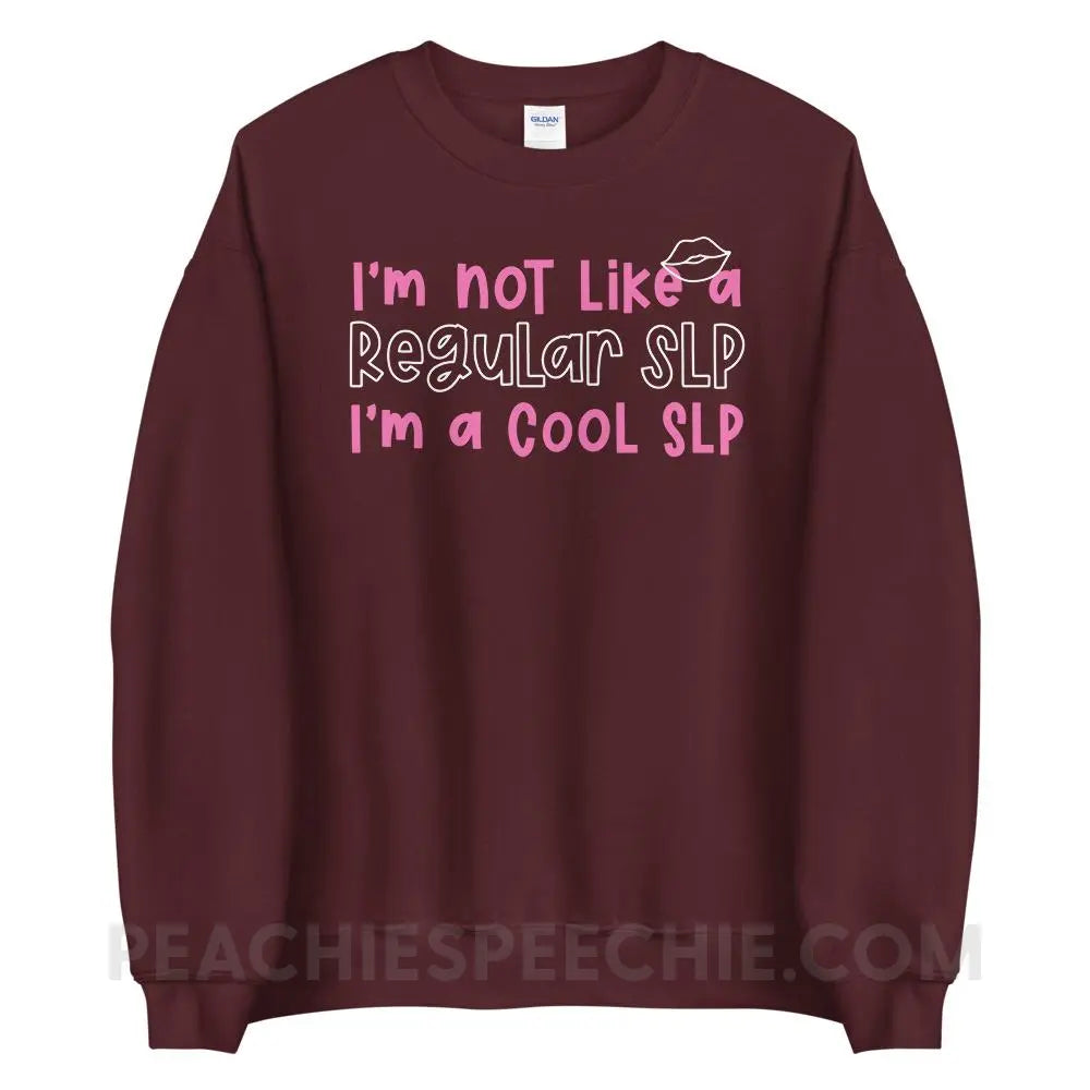 I’m A Cool SLP Classic Sweatshirt - Maroon / S peachiespeechie.com