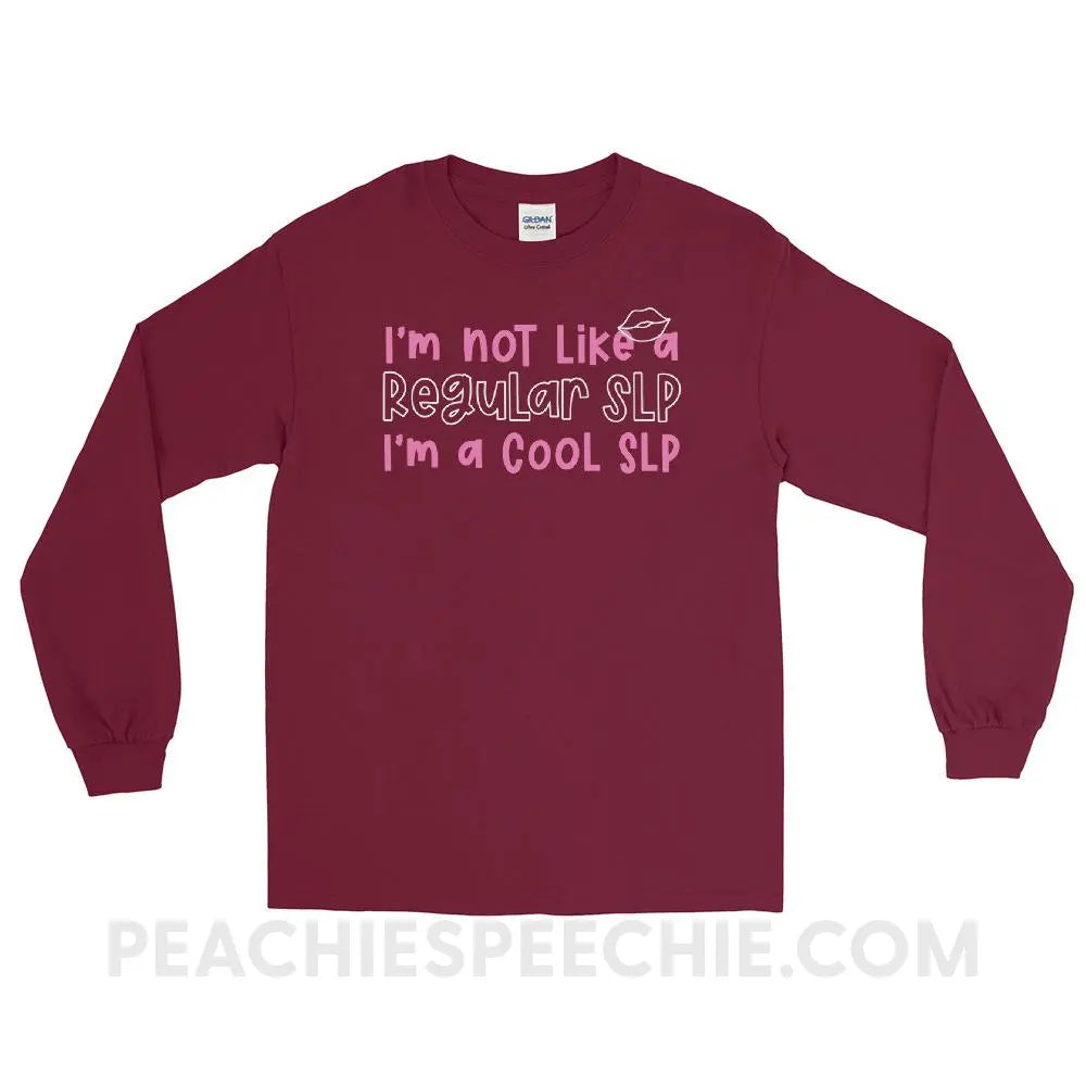 I’m A Cool SLP Long Sleeve Tee - Maroon / S - peachiespeechie.com