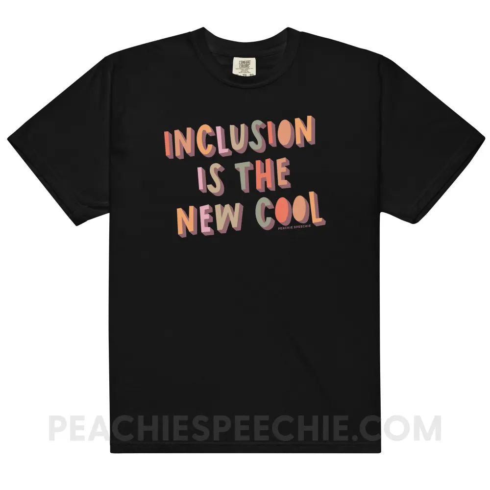 Inclusion Is The New Cool Comfort Colors Tee - Black / S - peachiespeechie.com