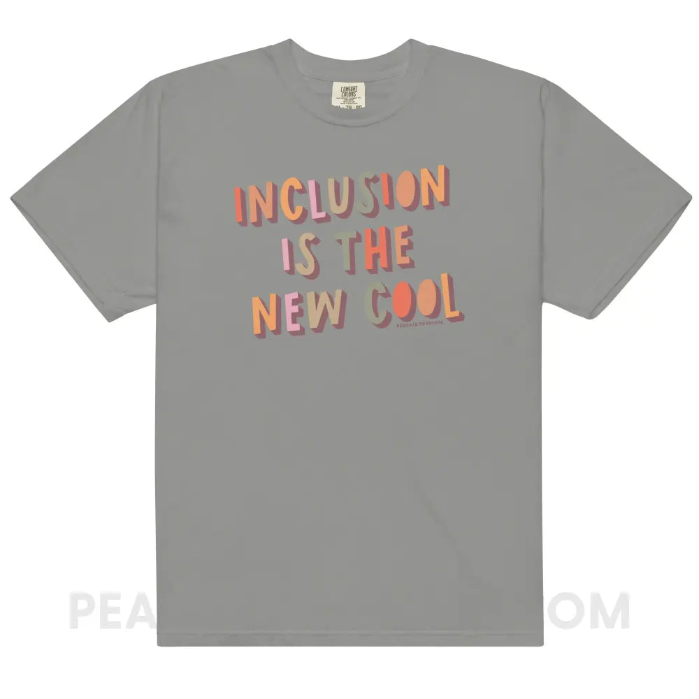 Inclusion Is The New Cool Comfort Colors Tee - Grey / S - peachiespeechie.com