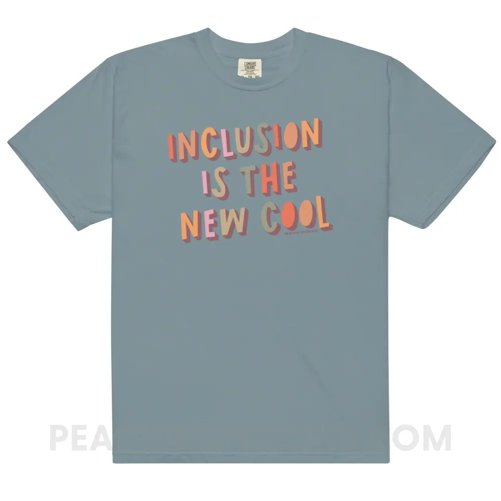 Inclusion Is The New Cool Comfort Colors Tee - Ice Blue / S - peachiespeechie.com