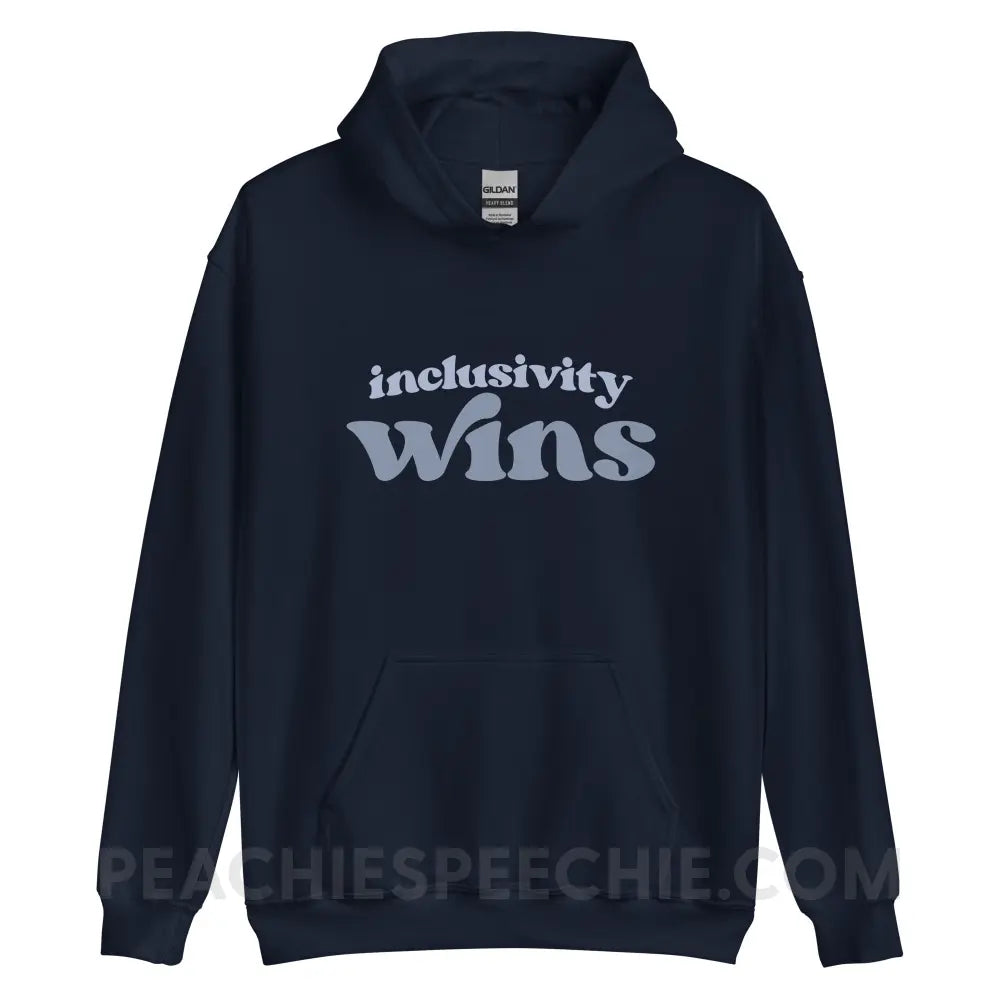 Inclusivity Wins Classic Hoodie - Navy / S peachiespeechie.com
