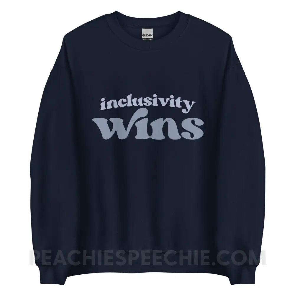 Inclusivity Wins Classic Sweatshirt - Navy / S peachiespeechie.com