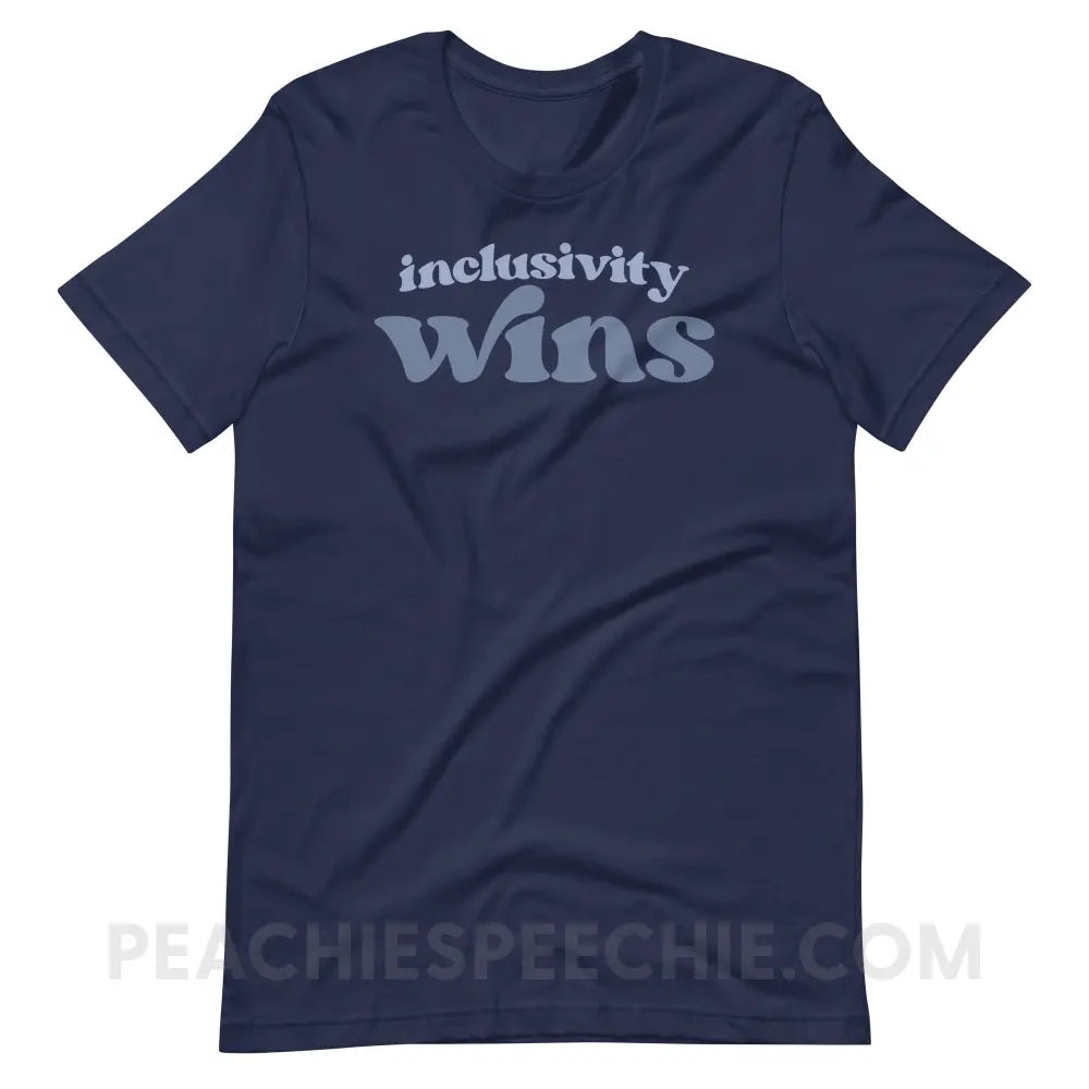 Inclusivity Wins Premium Soft Tee - Navy / S - T-Shirt peachiespeechie.com