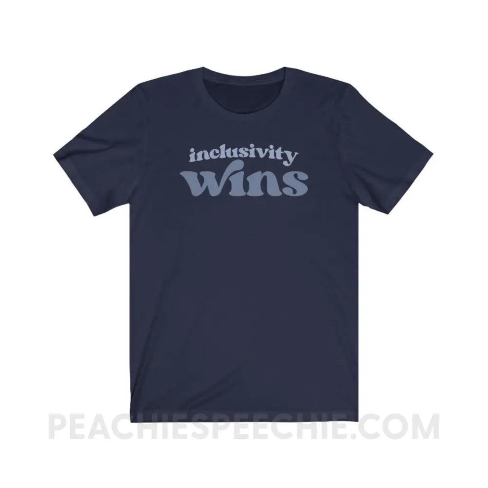 Inclusivity Wins Premium Soft Tee - Navy / S T - Shirt peachiespeechie.com