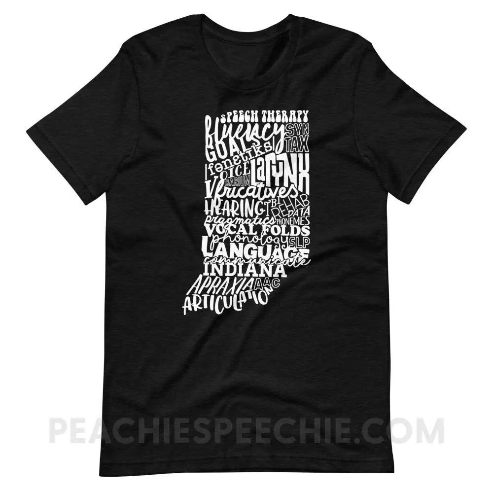 Indiana SLP Premium Soft Tee - Black Heather / XS - peachiespeechie.com