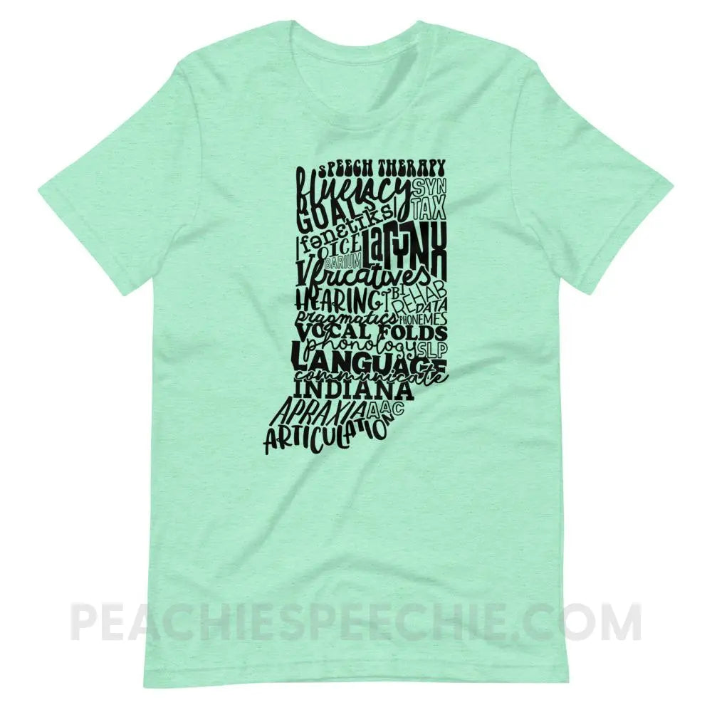 Indiana SLP Premium Soft Tee - Heather Mint / S - peachiespeechie.com