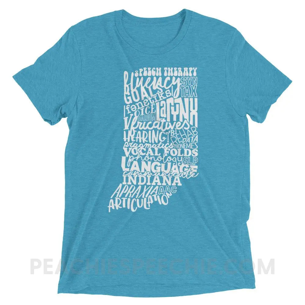 Indiana SLP Tri-Blend Tee - Aqua Triblend / XS - peachiespeechie.com